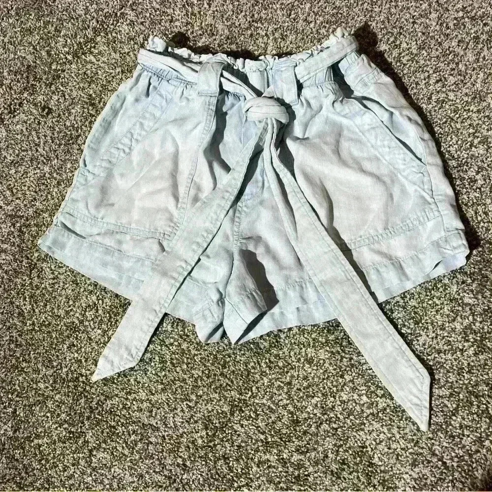 Cloth & Stone Shorts Womens Xs Freshwater Paper Bag Soft, Light Blue